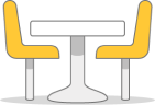 Table et chaises - Sur place